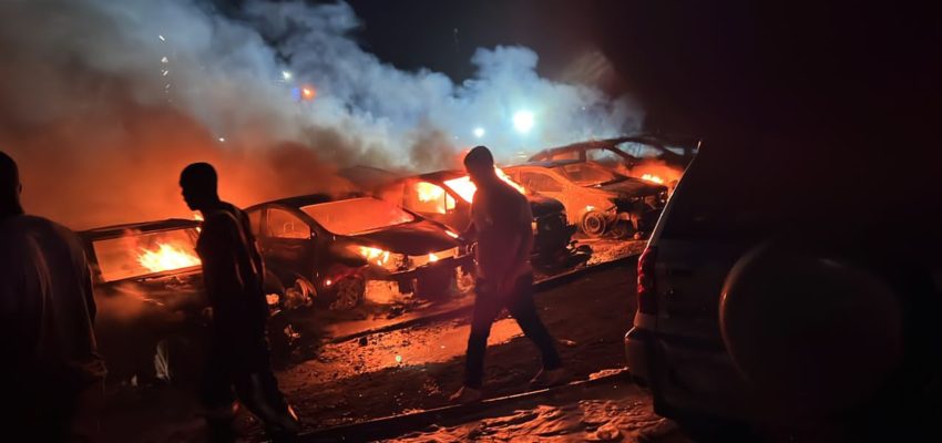 Togo / Port de Lomé : incendie ce lundi nuit ; plusieurs véhicules d'un parc immobilier en flamme