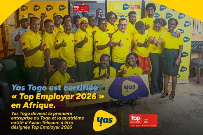 Yas Togo distinguée ‘Top Employer 2026’, une première nationale